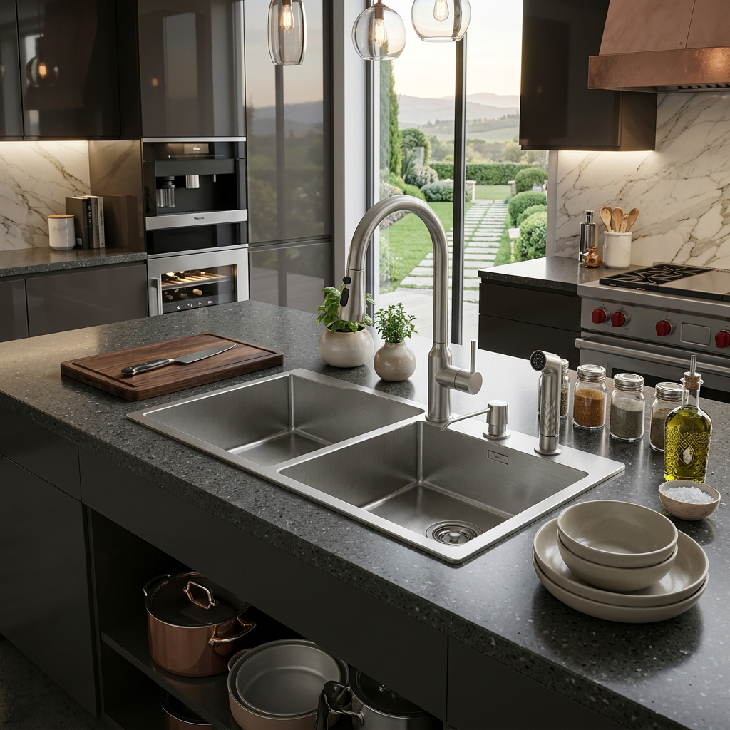 Stainless Steel Kitchen Sink (N02-811WA) thumbnail 2